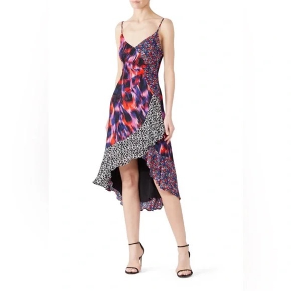 RTR Parker Colleen Combo Dress - silk blend - size 2 - Picture 1 of 8